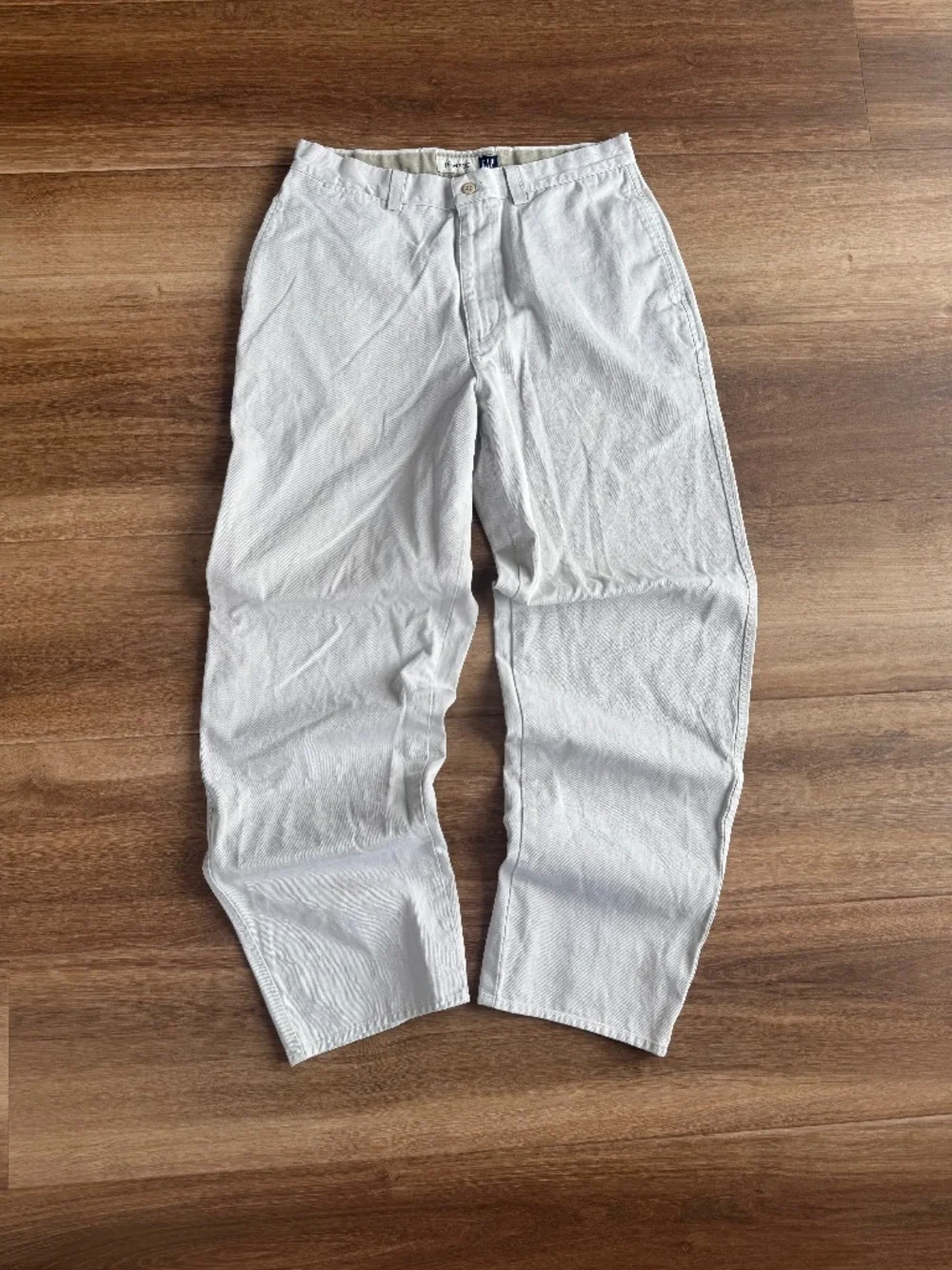 Vintage GAP Relaxed White Chino Pants 34x36 Made in Mexico 100% Cotton Casual